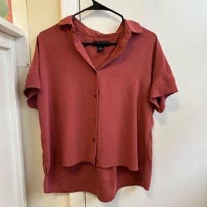 Rachel Zoe Rust Button-Down Shirt